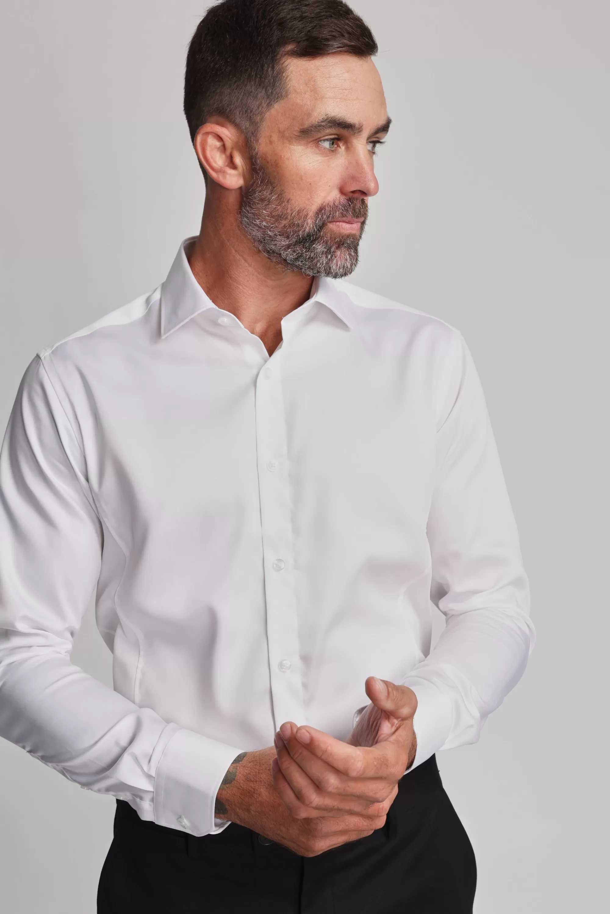 Barkers Eco Easy Care Shirts | Tailored Fit Shirts^Tribeca Regular Cuff Shirt WHITE