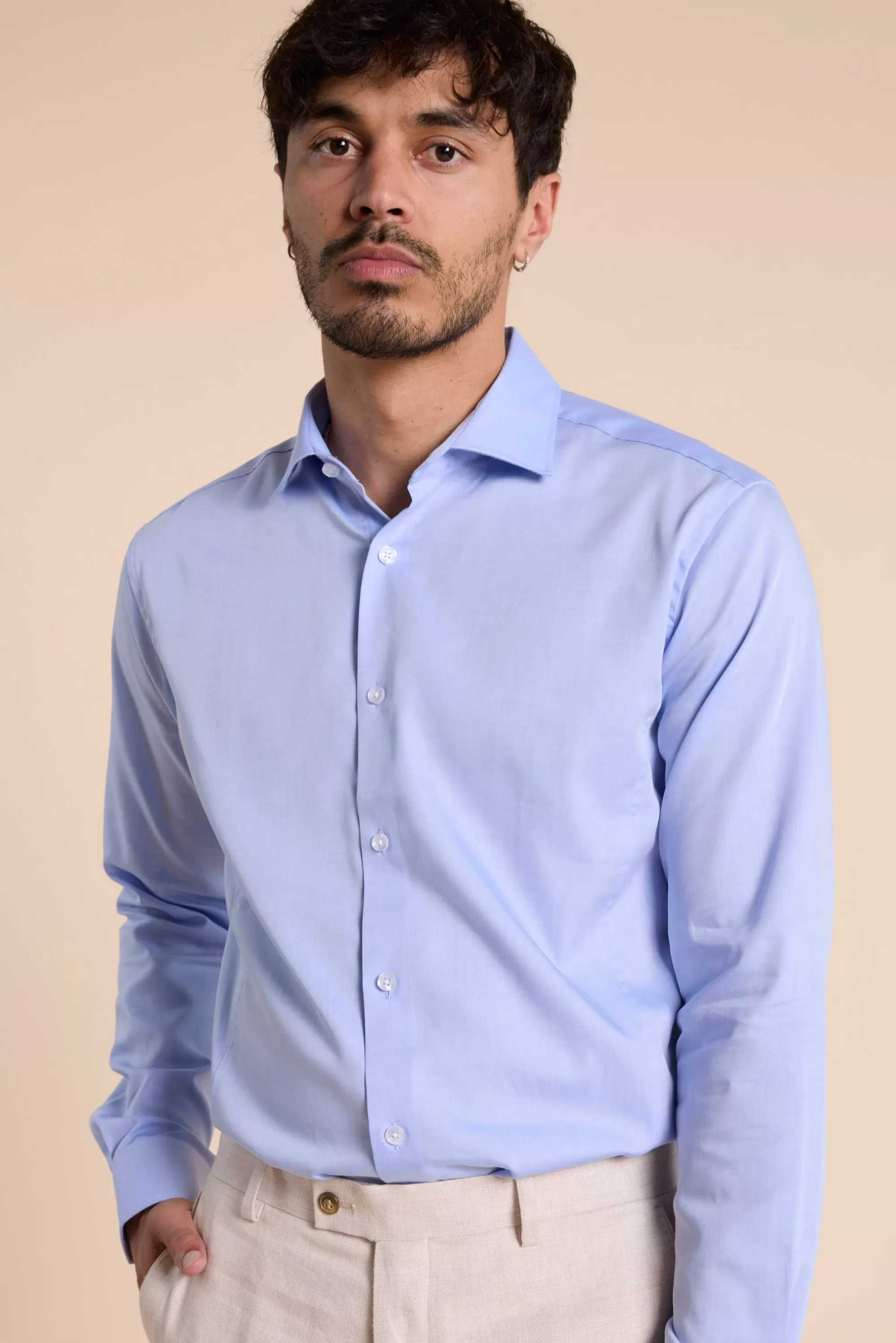 Barkers Eco Easy Care Shirts | Tailored Fit Shirts^Tribeca Regular Cuff Shirt LIGHT BLUE