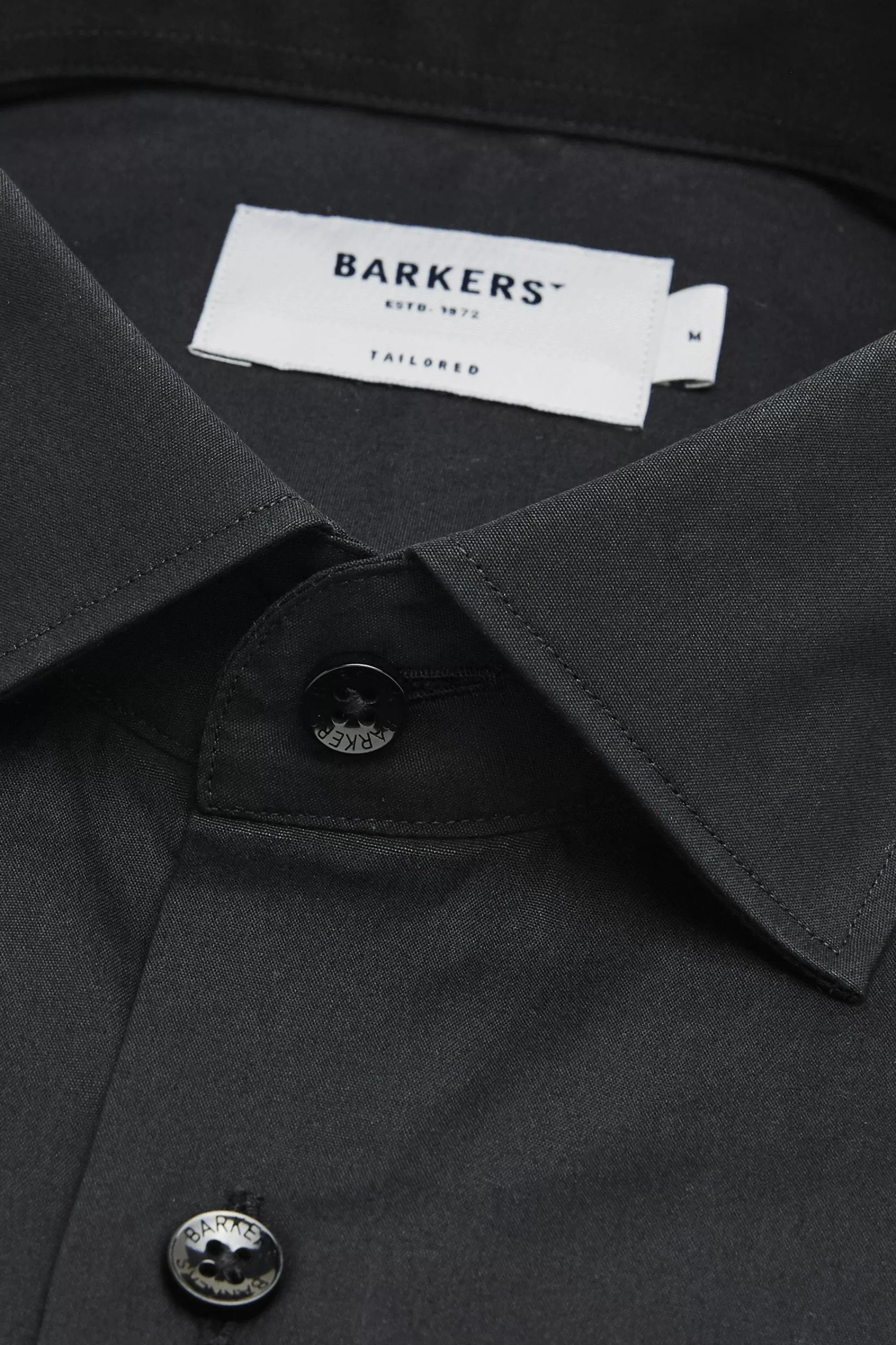 Barkers Eco Easy Care Shirts | Tailored Fit Shirts^Tribeca Regular Cuff Shirt BLACK