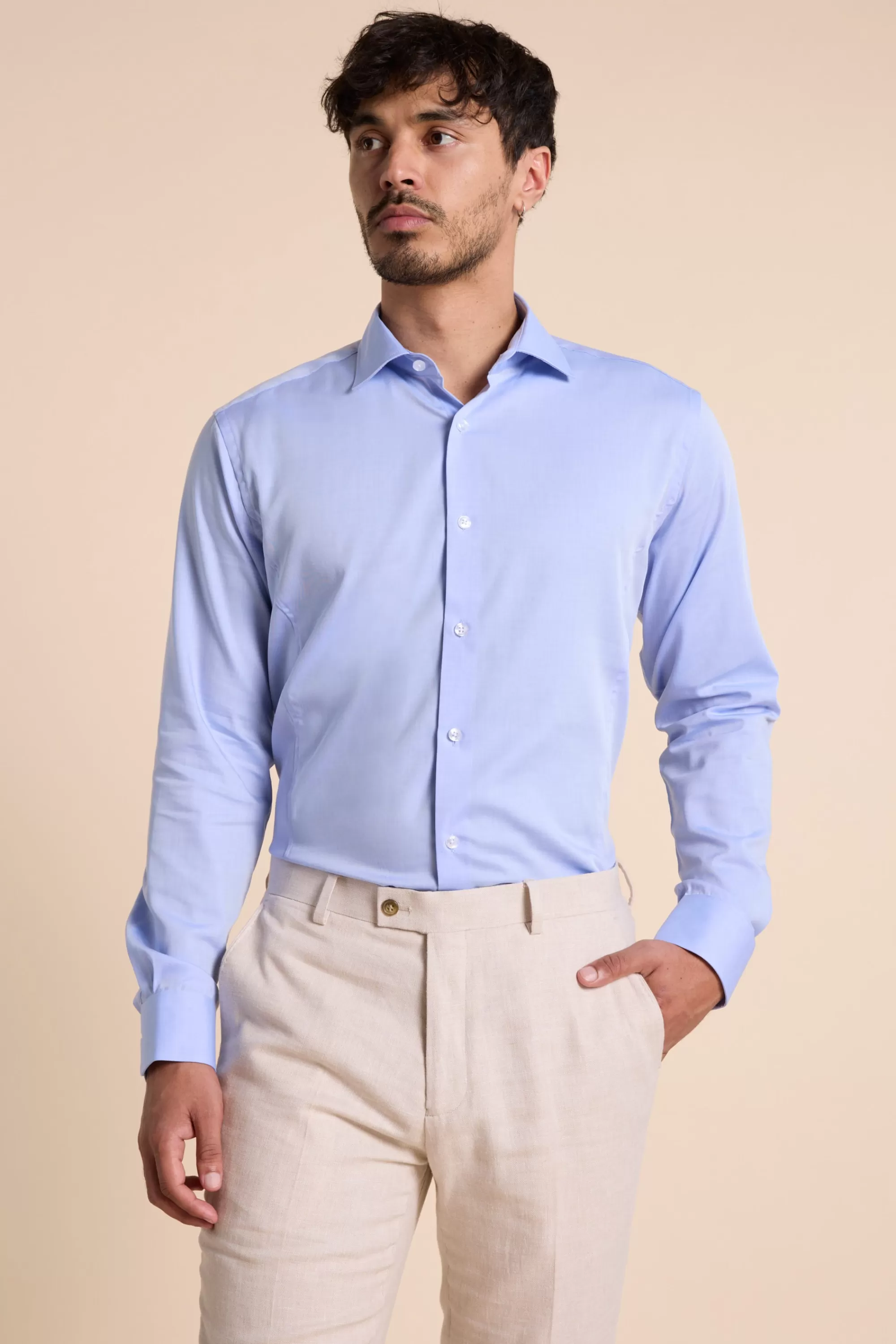 Barkers Eco Easy Care Shirts | Tailored Fit Shirts^Tribeca Regular Cuff Shirt LIGHT BLUE