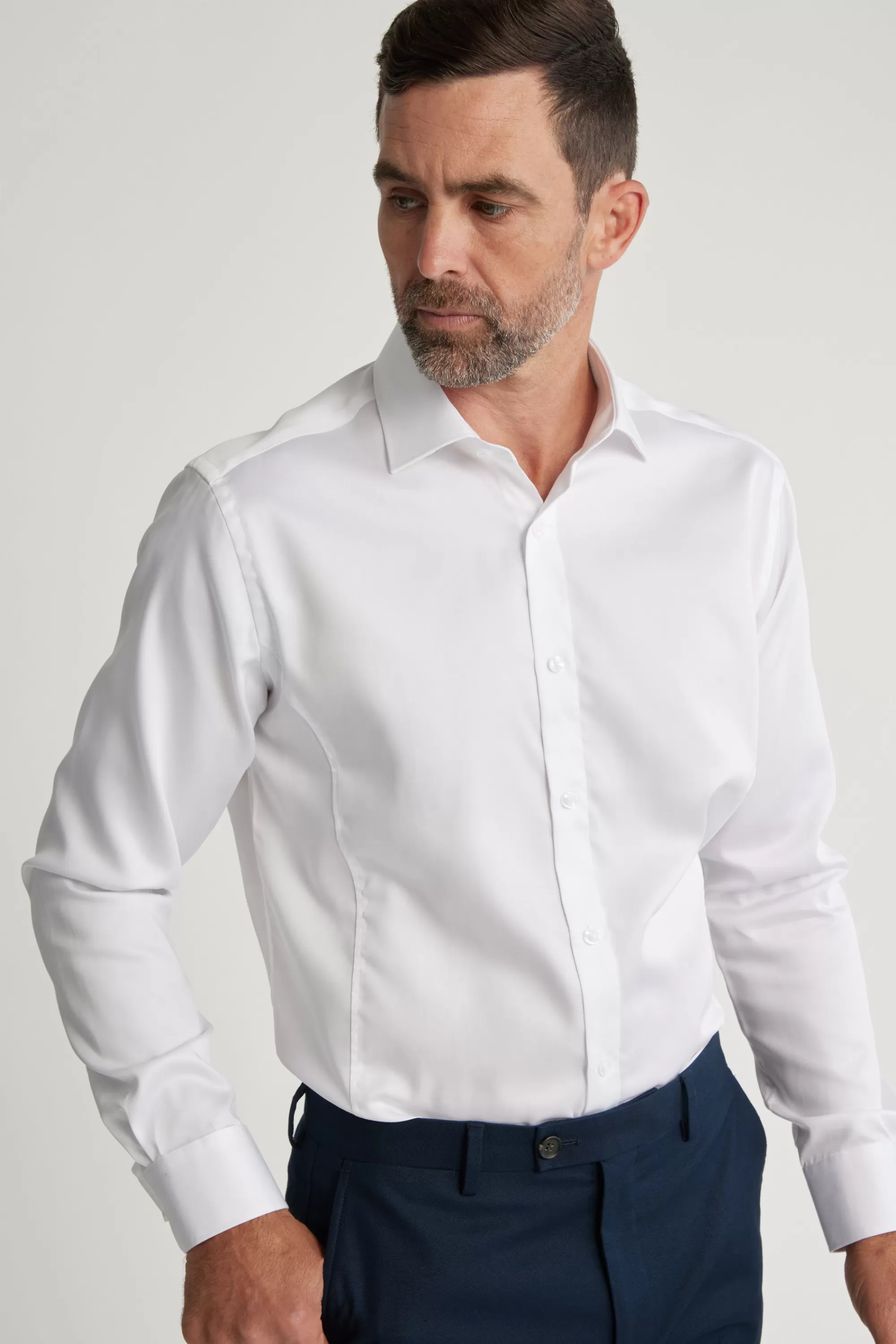 Barkers Classic Fit Shirts | Classic Fit Shirts^Tribeca Regular Cuff Shirt Classic Fit WHITE