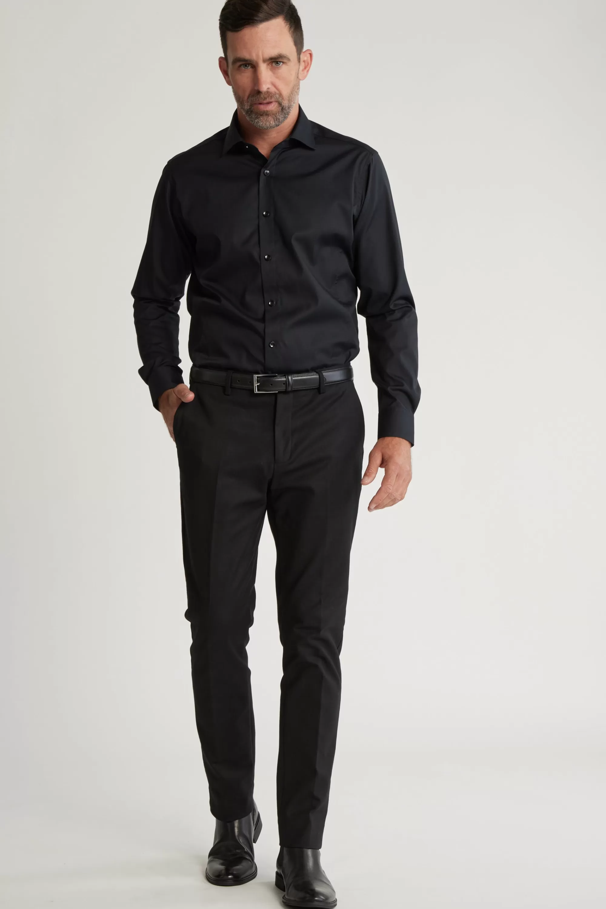 Barkers Classic Fit Shirts | Classic Fit Shirts^Tribeca Regular Cuff Shirt Classic Fit BLACK