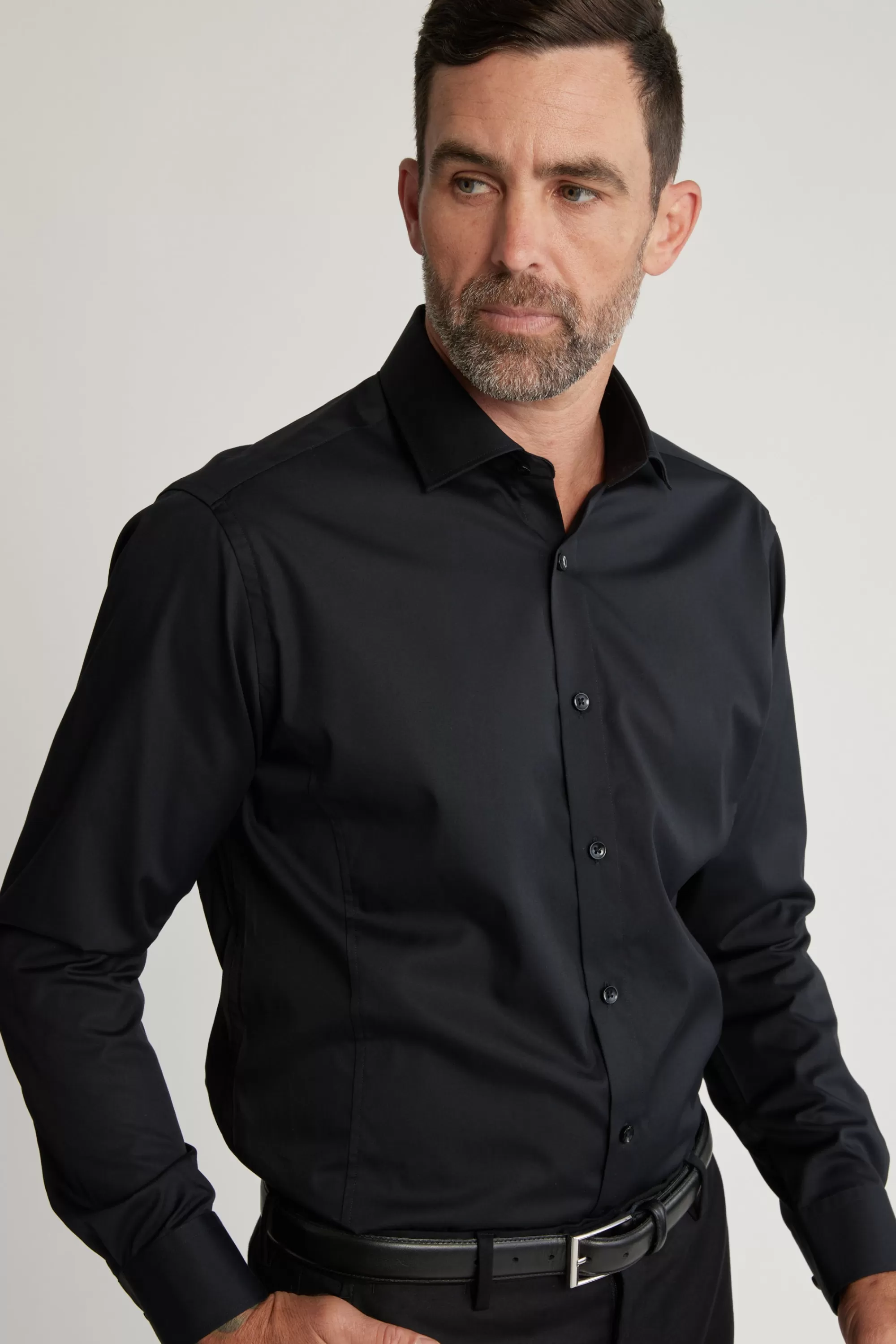 Barkers Classic Fit Shirts | Classic Fit Shirts^Tribeca Regular Cuff Shirt Classic Fit BLACK