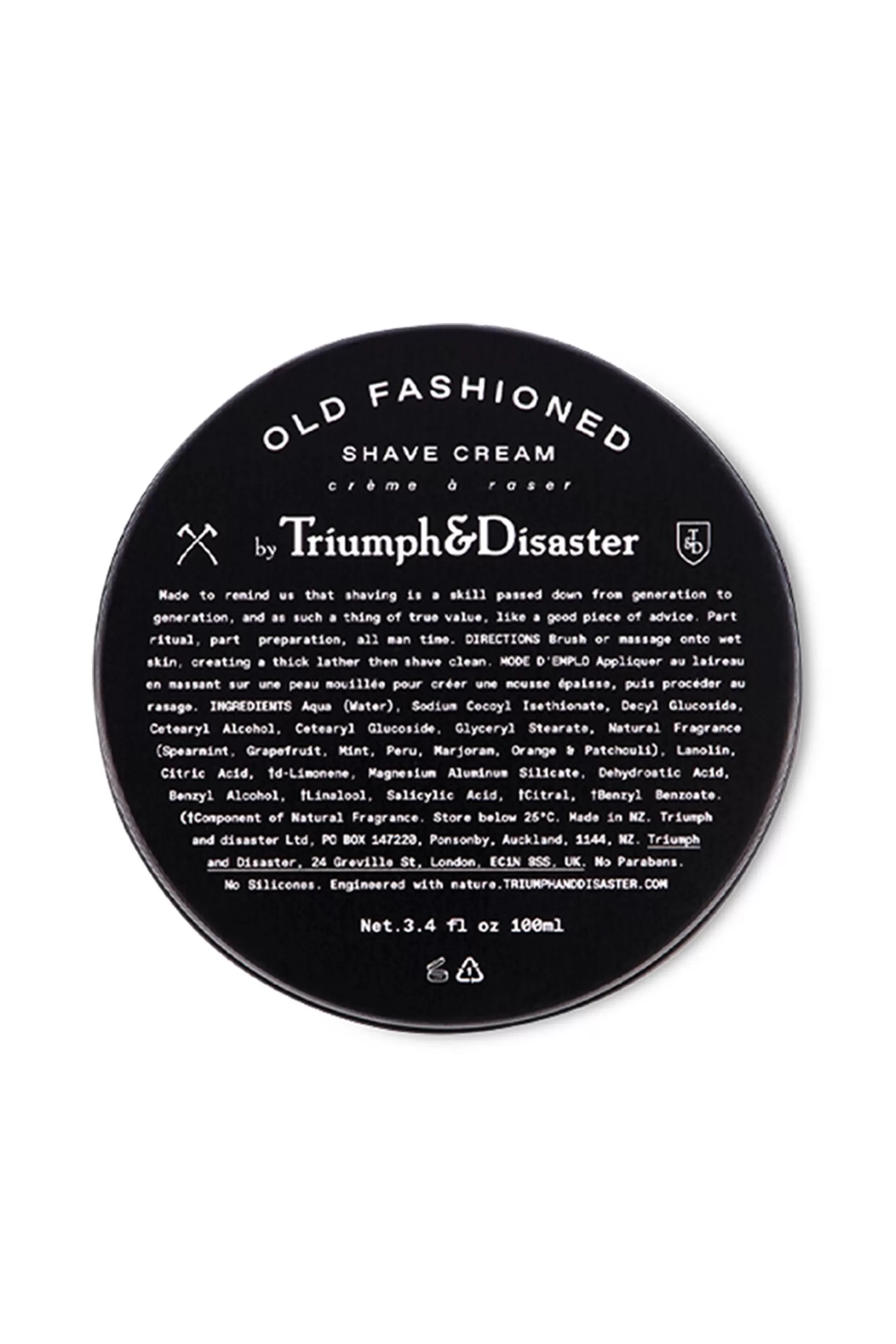 Barkers Grooming^Triumph & Disaster Old Fashioned Shave Cream Jar