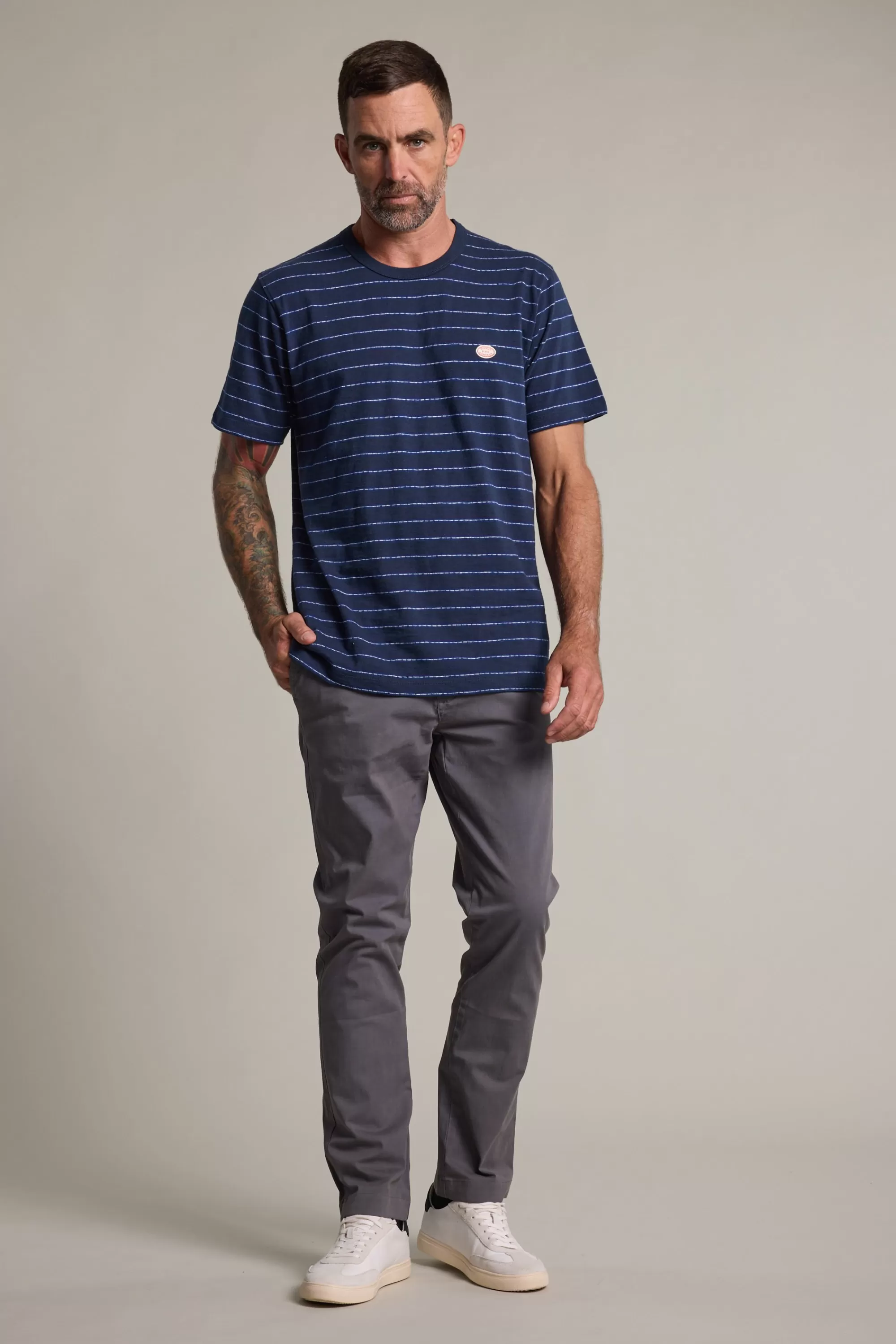 Barkers Graphic & Stripes^Vermont Stripe Tee NAVY