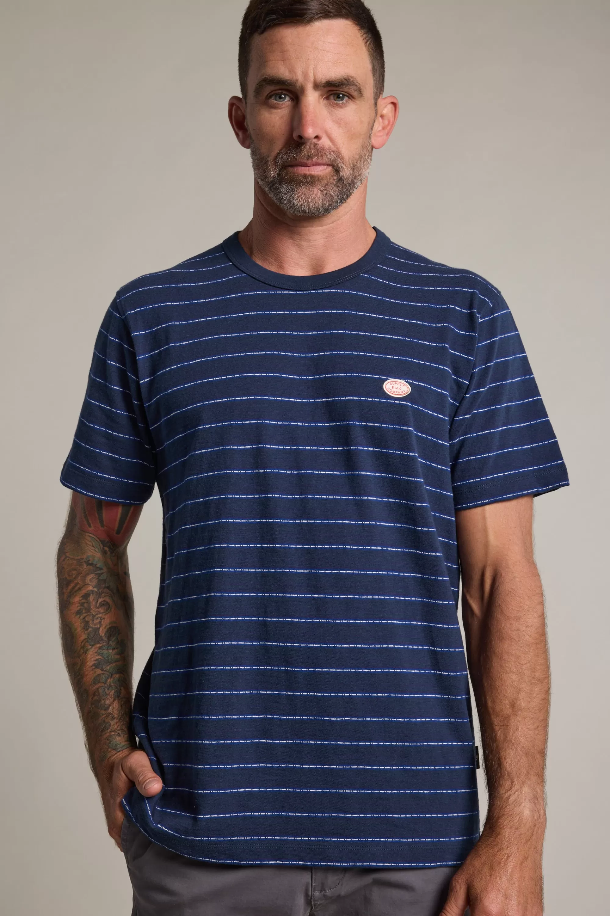 Barkers Graphic & Stripes^Vermont Stripe Tee NAVY