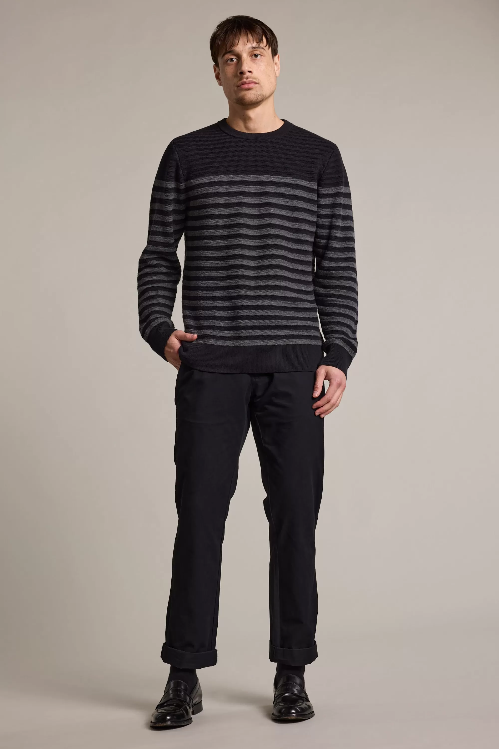 Barkers Cotton Knitwear^Wesley Cotton Stripe Crew